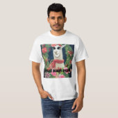 Feliz Navi Man, Funny Llama T-shirt (Voorkant volledig)