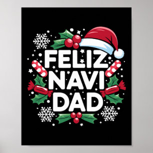 Feliz Navi Vadergrap Familie Kerstmis Vader Pyjama Poster