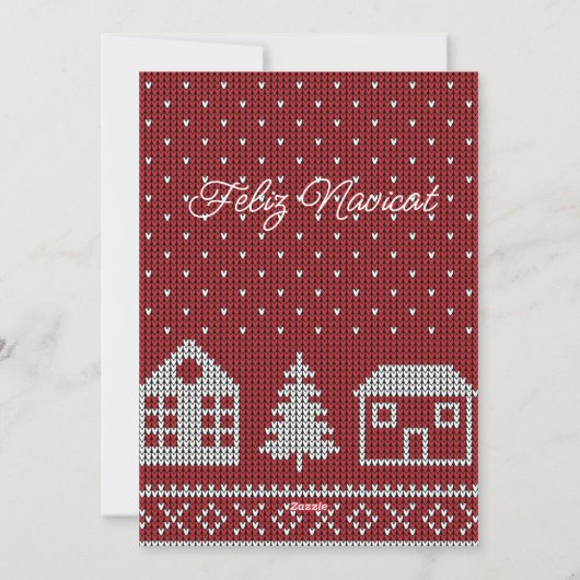Feliz navicat grappige meowy kerst feestdagenkaart (Achterkant)