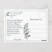 Feliz Navida Zorro Rojo en un Bosque de Invierno Briefkaart (Achterkant)