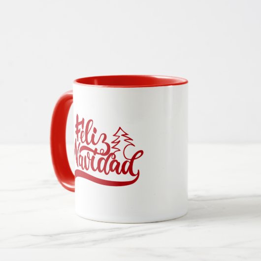 Feliz Navidad 11oz Coffee-Mok Mok (Voorkant links)