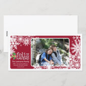 Feliz Navidad - 1 foto Feestdagenkaart (Voorkant / Achterkant)
