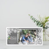 Feliz Navidad - 1 foto Feestdagenkaart (Staand voorkant)