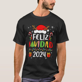 Feliz Navidad 2024 Bijpassende Familie Spaans Chri T-shirt