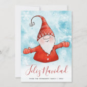 Feliz Navidad 2025 Kalender Nordic Gnome Kerstmis Feestdagenkaart (Voorkant)