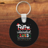 Feliz Navidad 2025 Matching Family Spanish Christm Sleutelhanger (Voorkant)