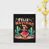 Feliz Navidad 2025 Spaanse Mexicaanse Kerstmis Fel Kaart (Gele Bloem)