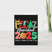 Feliz Navidad 2025 Spanish Christmas Mexican Famil Kaart (Voorkant)