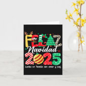 Feliz Navidad 2025 Spanish Christmas Mexican Famil Kaart (Gele Bloem)