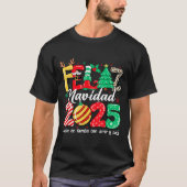 Feliz Navidad 2025 Spanish Christmas Mexican Famil T-shirt (Voorkant)