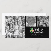 Feliz Navidad - 3 fotocollage Feestdagenkaart (Voorkant / Achterkant)