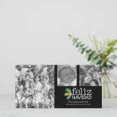 Feliz Navidad - 3 fotocollage Feestdagenkaart (Staand voorkant)