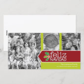 Feliz Navidad - 3 fotocollage Feestdagenkaart (Voorkant / Achterkant)