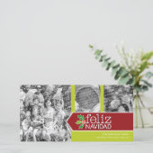 Feliz Navidad - 3 fotocollage Feestdagenkaart (Staand voorkant)