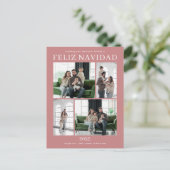 Feliz Navidad 4 Foto Feestdagenkaart (Staand voorkant)