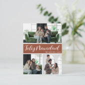Feliz Navidad 4 Foto Feestdagenkaart (Staand voorkant)