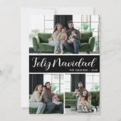 Feliz Navidad 4 Photo Flat Holiday Card Feestdagenkaart (Voorkant)