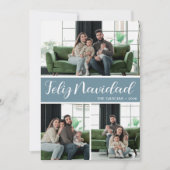 Feliz Navidad 4 Photo Flat Holiday Card Feestdagenkaart (Voorkant)