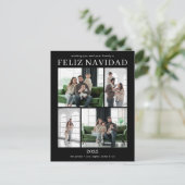Feliz Navidad 5 Foto Feestdagenkaart (Staand voorkant)
