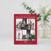 Feliz Navidad 5 Foto Feestdagenkaart (Staand voorkant)