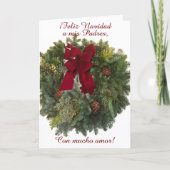 Feliz Navidad a mis Padres. Spaanse kerst Kaart (Voorkant)