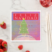 "Feliz Navidad" Aangepast kort bericht Kerstmis Servet (Insitu)