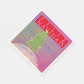 "Feliz Navidad" Aangepast kort bericht Kerstmis Servet (Hoek)