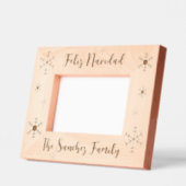 Feliz Navidad & aangepaste familienaam & sneeuwvlo Gegraveerde Lijstjes (Links)