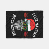Feliz Navidad Achos Funny Spanish Merry Christmas  Fleece Deken (Voorkant (Horizontaal))