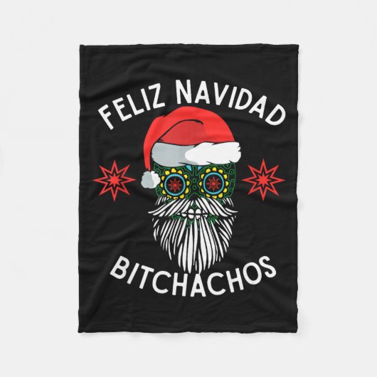 Feliz Navidad Achos Funny Spanish Merry Christmas  Fleece Deken (Voorkant)