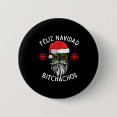 Feliz Navidad Achos Funny Spanish Merry Christmas  Ronde Button 5,7 Cm (Voorkant)
