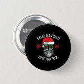 Feliz Navidad Achos Funny Spanish Merry Christmas Ronde Button 5,7 Cm (Voorkant /achterkant)