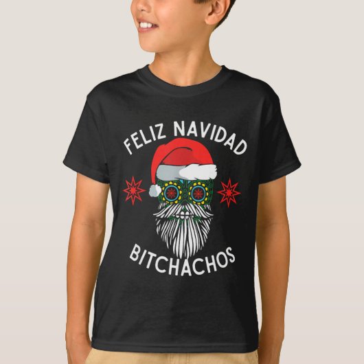 Feliz Navidad Achos Funny Spanish Merry Christmas  T-shirt (Voorkant)