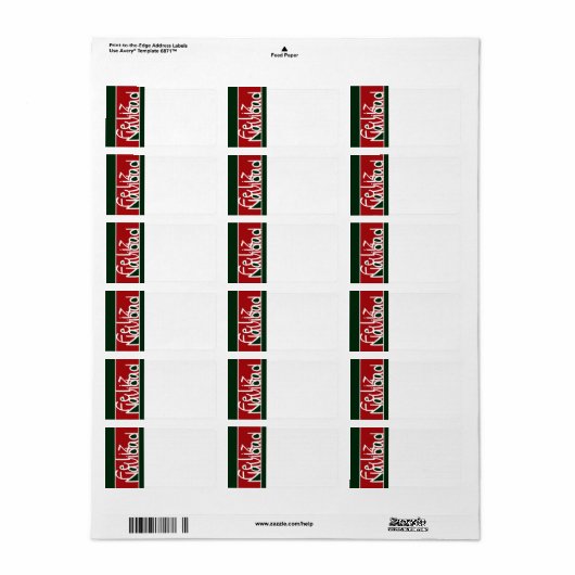 Feliz Navidad Adresetiketten Etiket (Full Sheet)