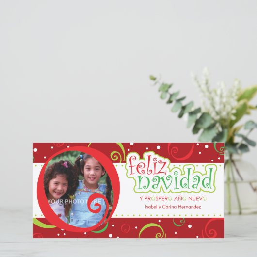 feliz navidad (alegre) feestdagenkaart (Staand voorkant)