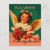 "Feliz Navidad" Angel Christmas Briefkaart (Voorkant)