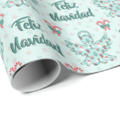 Feliz Navidad Angel Cutout Cadeaupapier (Rol Hoek)