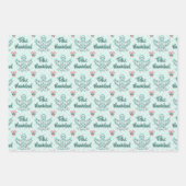 Feliz Navidad Angel Cutout Polka Dots Inpakpapier Vel (Voorkant 3)