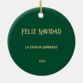 "Feliz Navidad" Angel Keramisch Ornament (Achterkant)