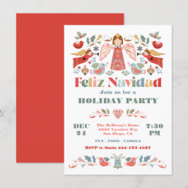 Feliz Navidad Angel Mexicaanse kerstfeest Kaart