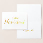 Feliz Navidad Año Spaans kerstcadeauscript Folie Kaarten (Display)
