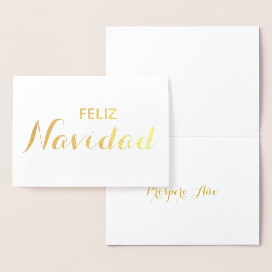 Feliz Navidad Año Spaans kerstcadeauscript Folie Kaarten (Display)