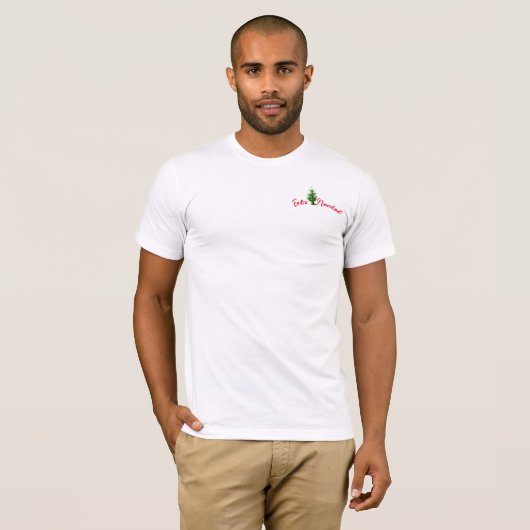 Feliz Navidad, arbol de navidad T-Shirt (Voorkant volledig)