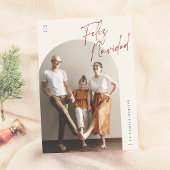 Feliz Navidad Arch Foto Kerstmis Feestdagenkaart