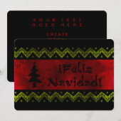 Feliz Navidad arriba Kaart (Voorkant / Achterkant)