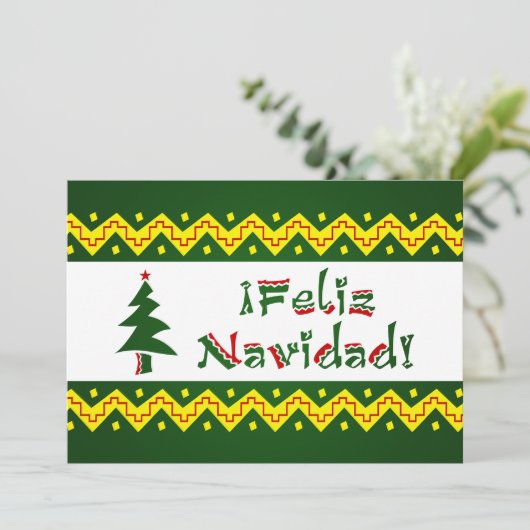 Feliz Navidad arriba Kaart (Staand voorkant)