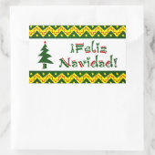 Feliz Navidad arriba Rechthoekige Sticker (Tas)