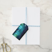 Feliz Navidad - Aurora Borealis Cadeaulabel (Met Touw)