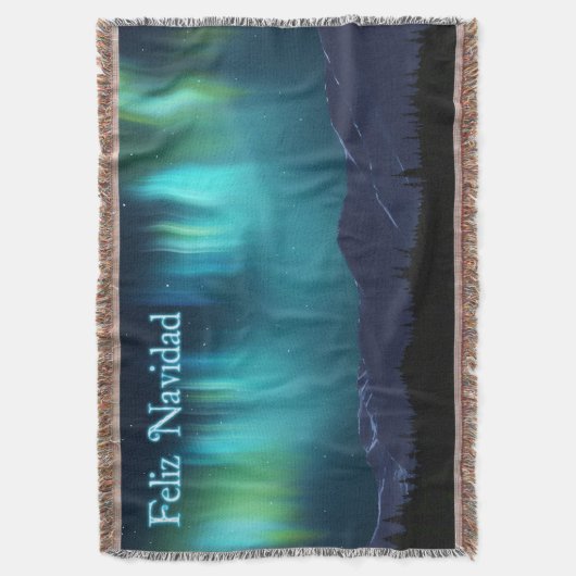 Feliz Navidad - Aurora Borealis Deken (Voorkant Verticaal)