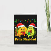 Feliz Navidad Avocado Tacos Mexican Xmas Family Ma Kaart (Voorkant)